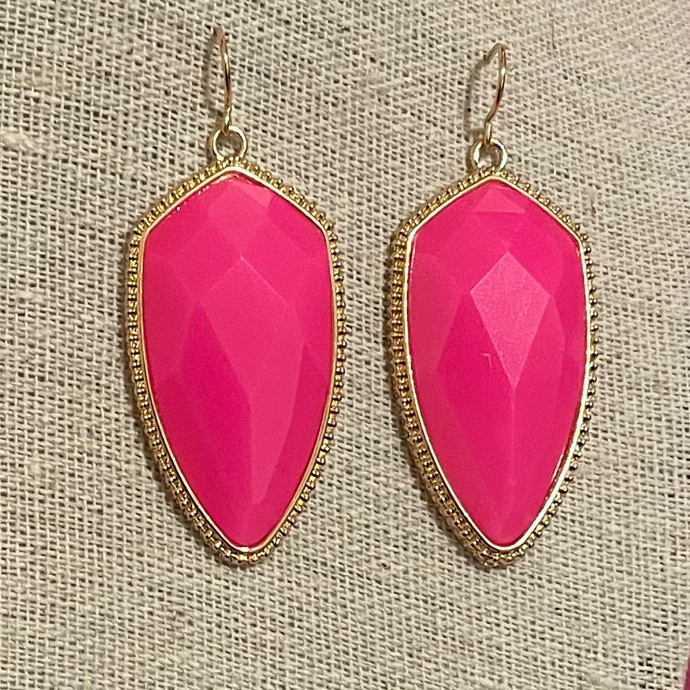 Pink and Gold Earrings